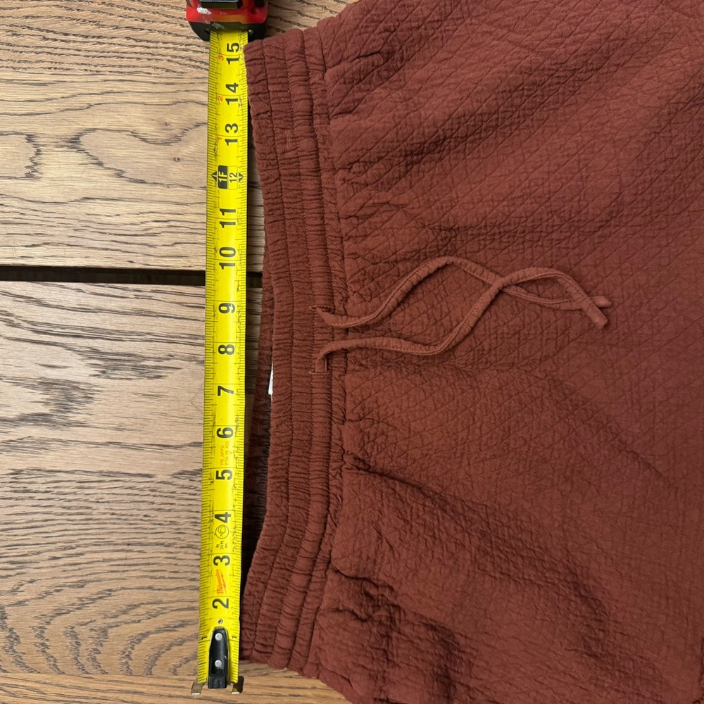 Madewell Rust Midi Skirt Diamond Jacquard Drawstring “stained Mahogany “ quilted - Picture 5 of 11